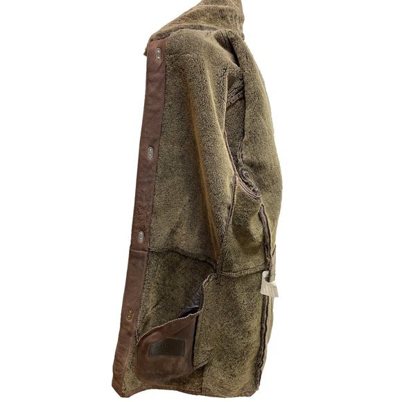 100% Authentic Salvatore Ferragamo Men's Lamb's Shearling Brown Jacket sz50 - Picture 14 of 16